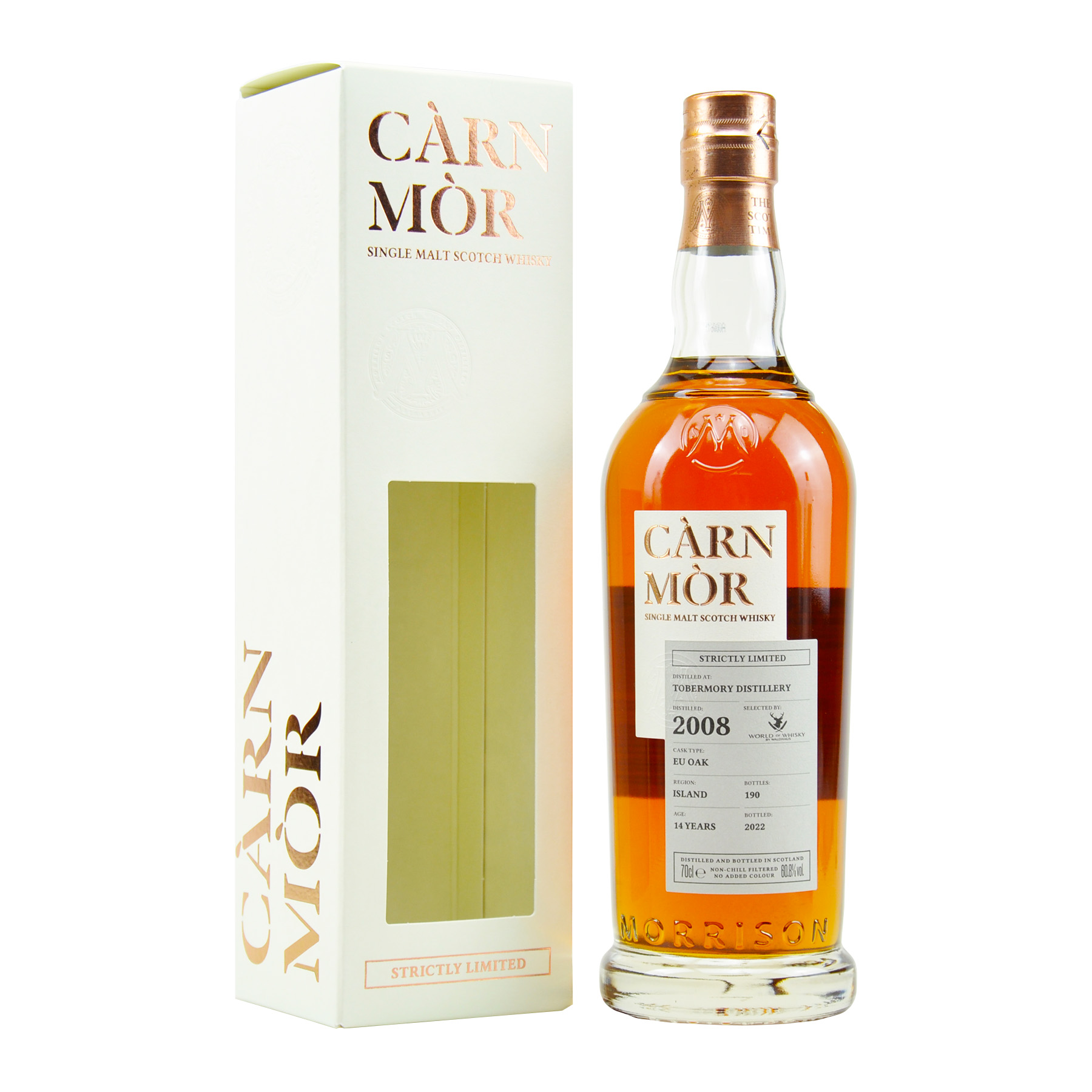 Tobermory - 2008-2022 - 14y - EU Oak 60.8% - 190 Bottles Carn Mor World of Whisky - Islands Single Malt Scotch Whisky